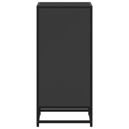 Шкаф за книги Черен 40x35x76 cm Инженерна дървесина