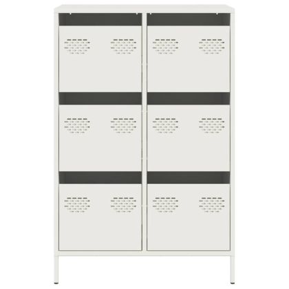 Висок шкаф, бял, 68x39x101,5 см, стомана