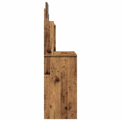 Тоалетка с огледало от старо дърво 96x39x142 cm