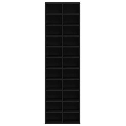 Шкаф за обувки Черен дъб 54x34x183 cm Инженерна дървесина