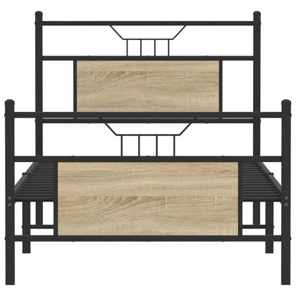 Рамка за легло без матрак сонома дъб 90x200 см инженерно дърво