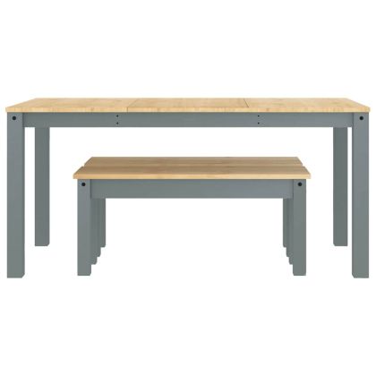 Трапезен комплект от 3 части Panama, сив бор масив