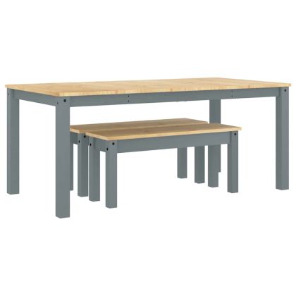 Трапезен комплект от 3 части Panama, сив бор масив