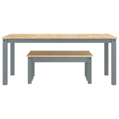 Трапезен комплект от 3 части Panama, сив бор масив