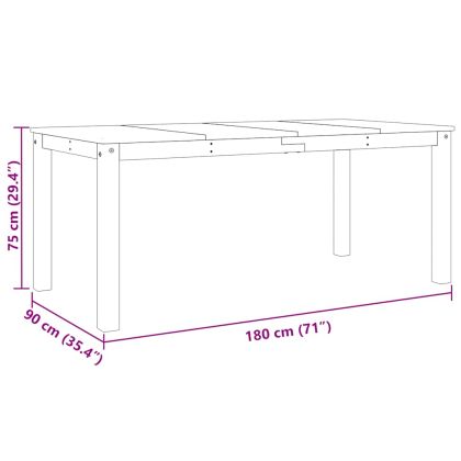 Трапезен комплект от 3 части Panama, сив бор масив