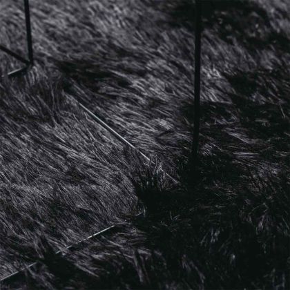 Шаги килим с дълъг косъм, NAVARRA, черен, 160x230 см, полиестер