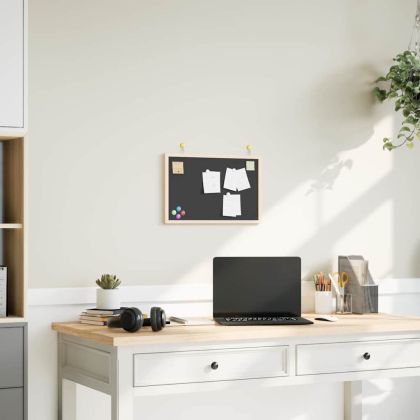 Табло с тебешир и рамка от масивна борова дървесина, черно