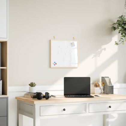 Магнитна бяла дъска с рамка от масивна борова дървесина 40x40cm