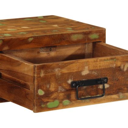 Стенен шкаф за телевизор Масивна дървесина Възстановена