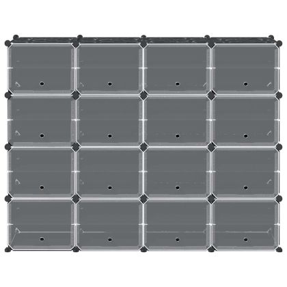 Органайзер за съхранение на кубчета с 16 кубчета и вратички