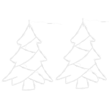 Коледни светлини Силует на коледно дърво 2 бр. 50 светодиода