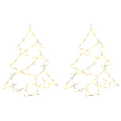 Коледни светлини Силует на коледно дърво 2 бр. 50 светодиода