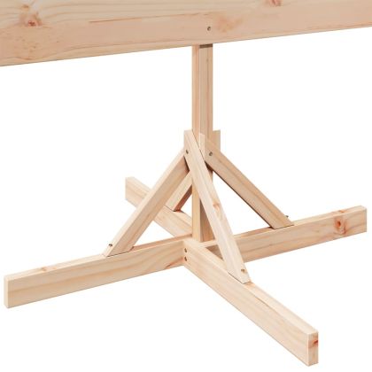 Дървена коледна елха за декорация 180 см масивна дървесина