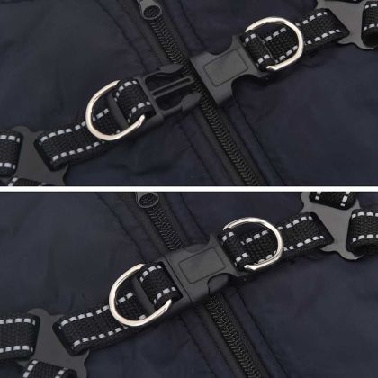 Кучешко палто ремък Водоустойчиво светлоотразително морско L40