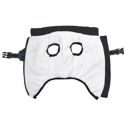 Кучешко палто с ремък Водоустойчиво светлоотразително черно L28