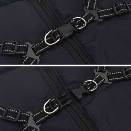 Кучешко палто ремък Водоустойчиво светлоотразително морско L52