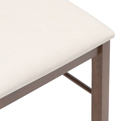 Трапезни столове с възглавници 2бр Кафяв масивна дървесина гума