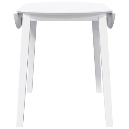 трапезна маса бяла масивна дървесина гума