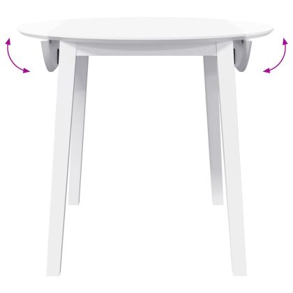 трапезна маса бяла масивна дървесина гума