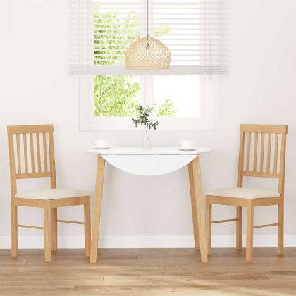 Трапезни столове с възглавници 2 бр масивна дървесина гума