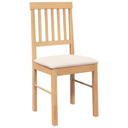 Трапезни столове с възглавници 2 бр масивна дървесина гума