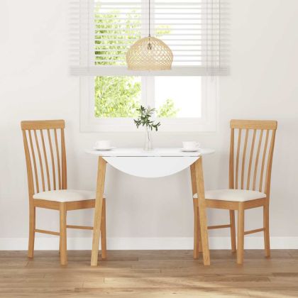 Трапезни столове с възглавници 2 бр масивна дървесина гума