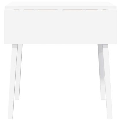 трапезна маса бяла масивна дървесина гума