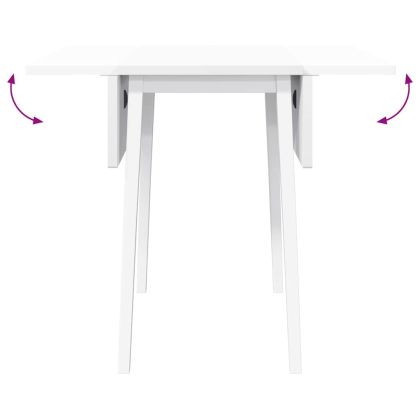 трапезна маса бяла масивна дървесина гума