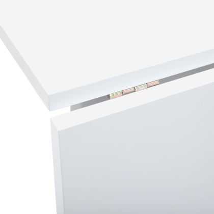 трапезна маса бяла масивна дървесина гума