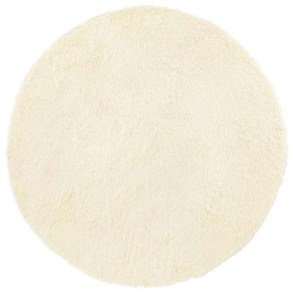 Шаги килим с дълъг косъм, NAVARRA, кремав, 120x120см, полиестер