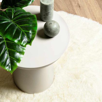 Шаги килим с дълъг косъм, NAVARRA, кремав, 120x120см, полиестер