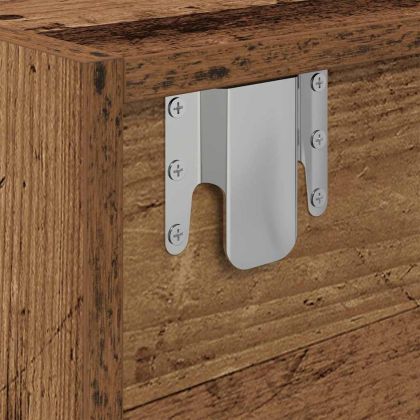 ТВ шкафове 2 бр Старо дърво 60x31x25,5 см инженерно дърво