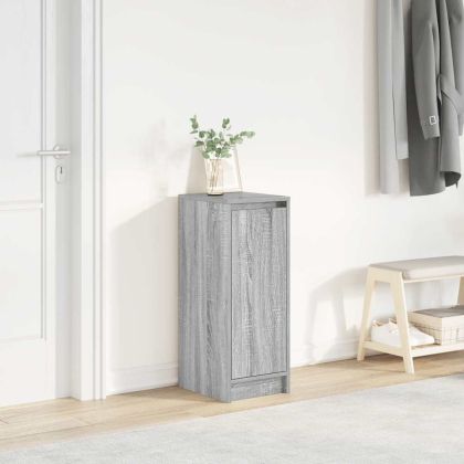 Шкаф за обувки, сив сонома, 29,5x34x76 см, инженерно дърво