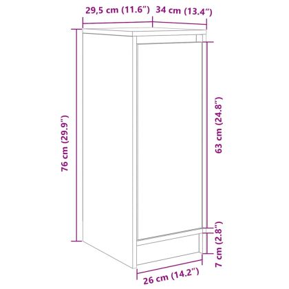 Шкаф за обувки старо дърво 29,5x34x76 см инженерна дървесина