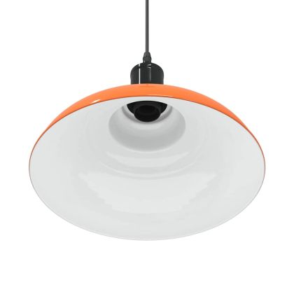 Висяща лампа Регулируема височина E27 Гланц Оранжев Ø 31 cm