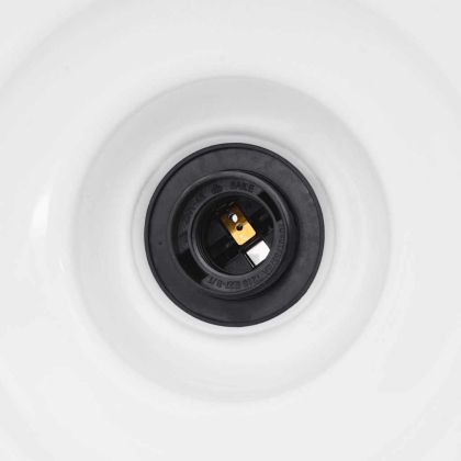 Висяща лампа Регулируема височина E27 Бял гланц Ø 31 cm Метал