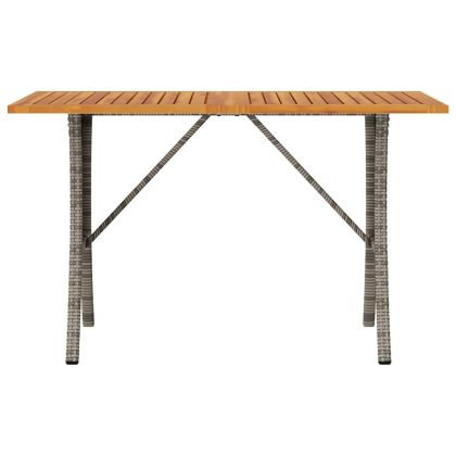 Градински диван с 3 седалки и възглавници&Маса Сив поли ратан