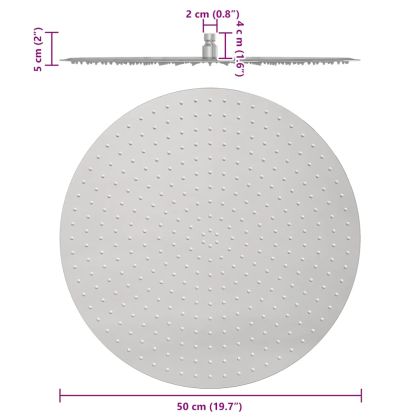 Дъждовна душ глава от неръждаема стомана 304 50 см кръг