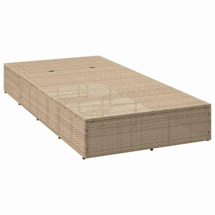 Шезлонг с плаваща възглавница Beige Poly Rattan