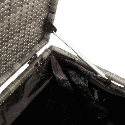 Градинска кутия за съхранение, сива, 110x50x58 см, полиратан