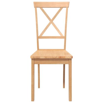 трапезни столове 2 бр. масивна дървесина гума