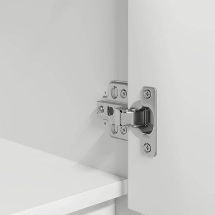 Висок шкаф, бял 29,5x34x119,5 см, инженерно дърво