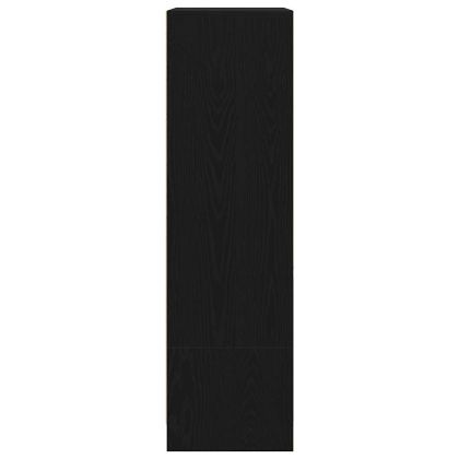 Шкаф с чекмеджета, черен дъб 55,5x34x119,5 см, инженерно дърво