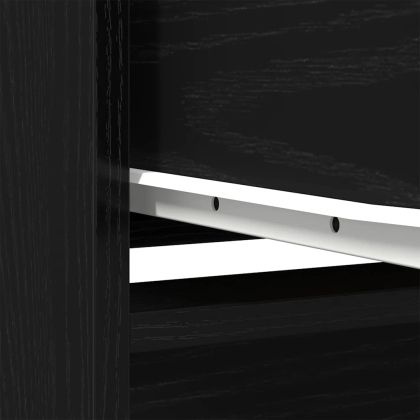 Шкаф с чекмеджета, черен дъб 55,5x34x119,5 см, инженерно дърво