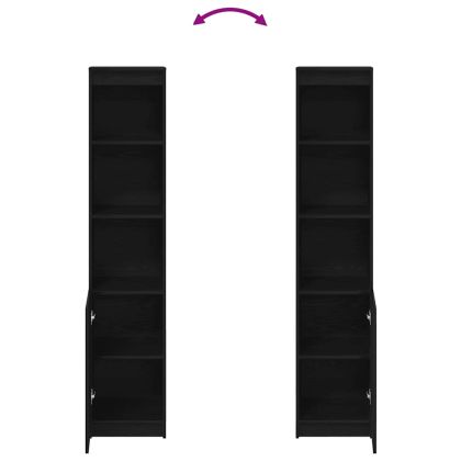 Висока дъска Черен дъб 37,5x35x180 см инженерно дърво