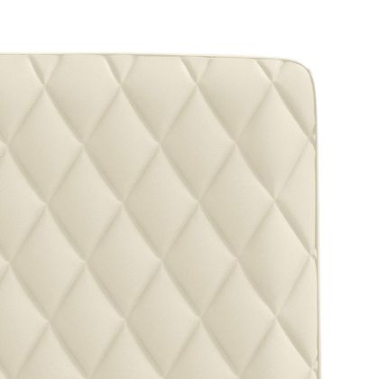 Трапезни столове, 2 бр, кремави, изкуствена кожа