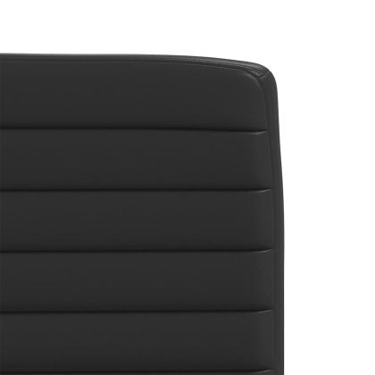 Трапезни столове, 6 бр, черни, изкуствена кожа