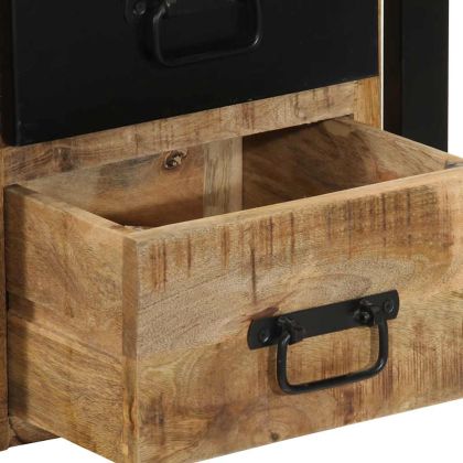 Нощни шкафове 2 бр. 40x35x40 cm Масивна груба дървесина Манго