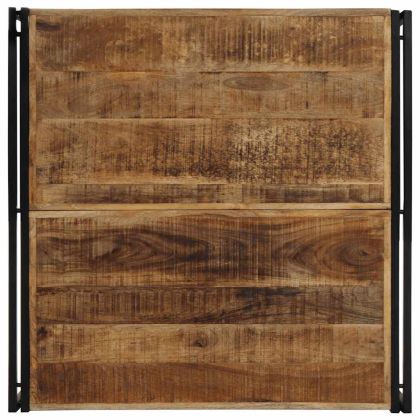 Масичка за кафе 100x100x35 cm Масивна груба дървесина Манго