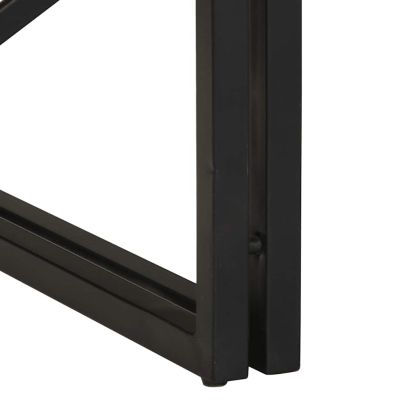 Масичка за кафе 100x100x35 cm Масивна груба дървесина Манго